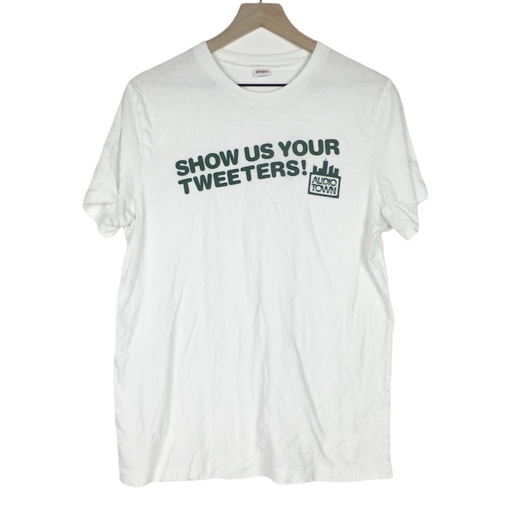HOLLISTER Y2K Vintage T Shirt Graphic Show Us Your Tweeters Audio Geek Large
